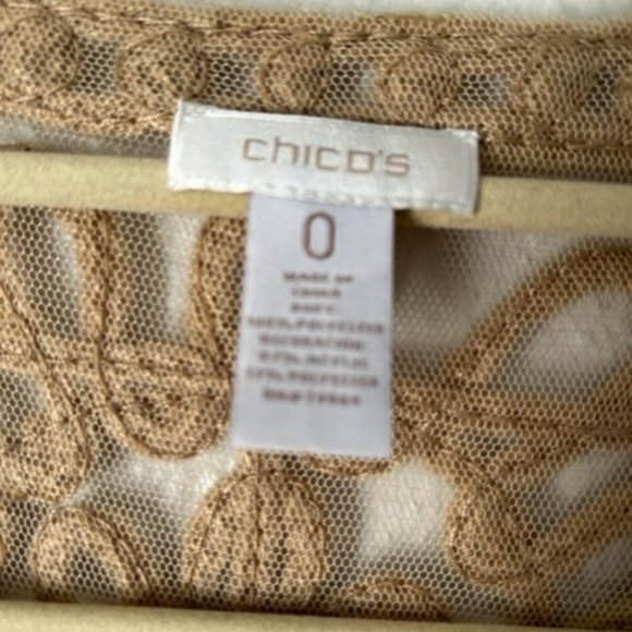 WOMEN'S CHICO'S EMBROIDERED LONG SWETER CARDIGAN JACKET. SIZE 0 - Picture 2 of 6